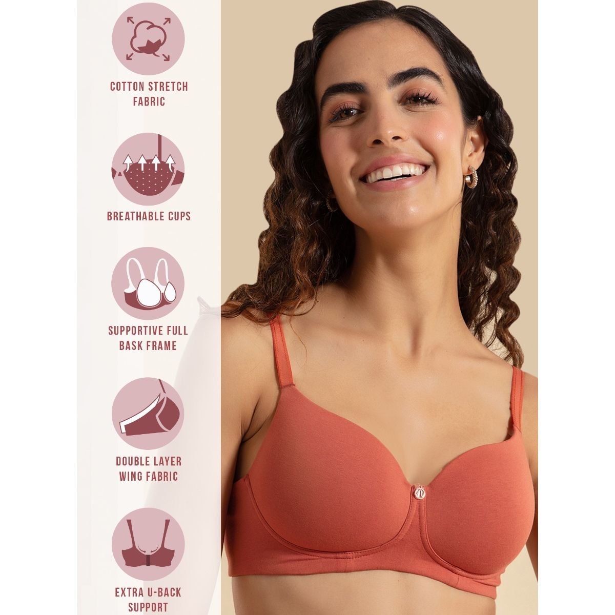 Cups of Joy Wire-free Shaping Bra-NYB094-Bruschetta