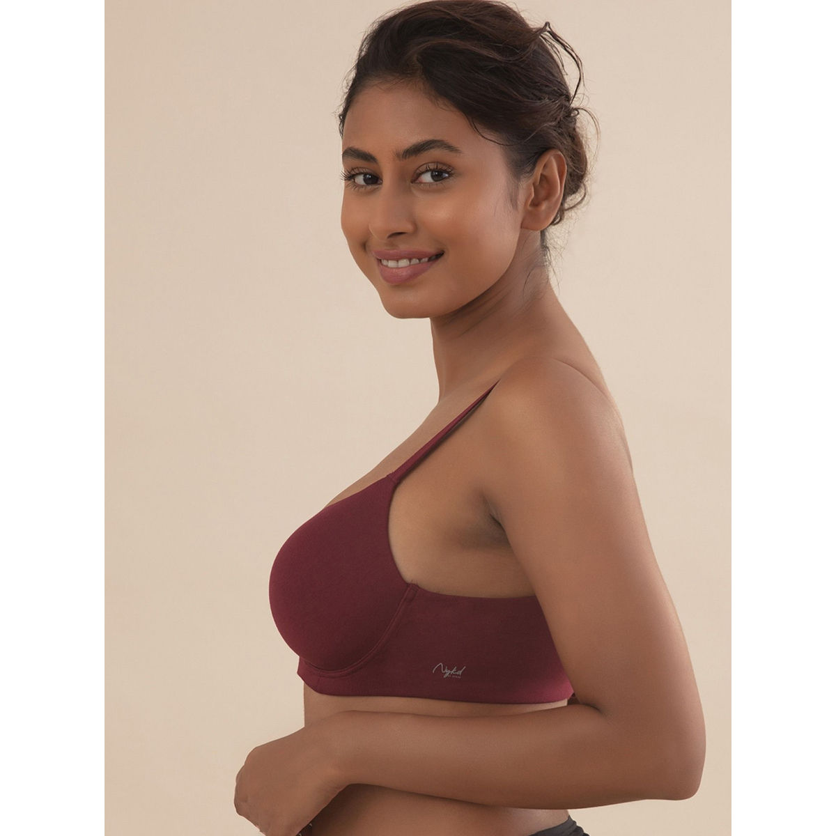 Cups of Joy Wire-free Shaping Bra-NYB094-Maroon