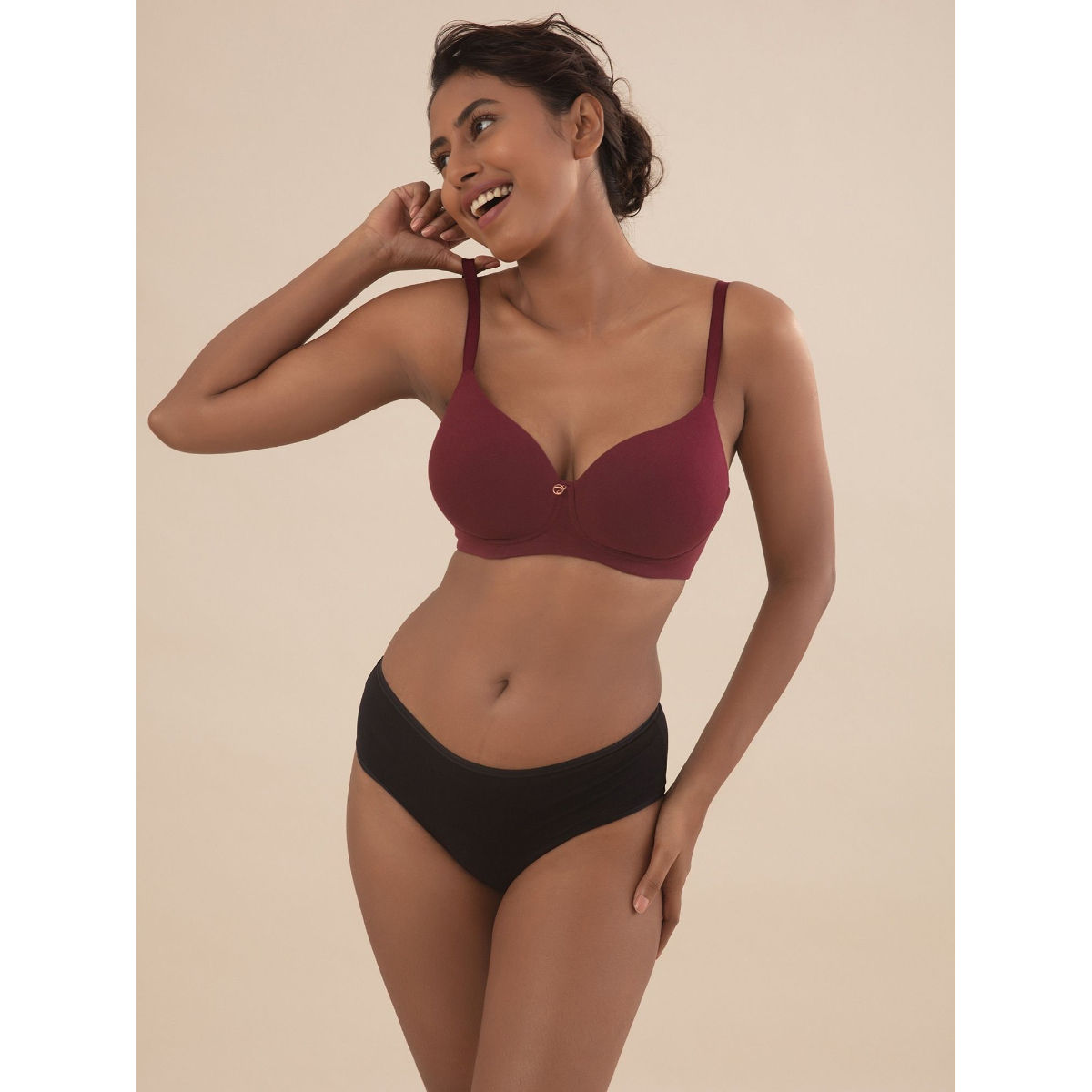 Cups of Joy Wire-free Shaping Bra-NYB094-Maroon