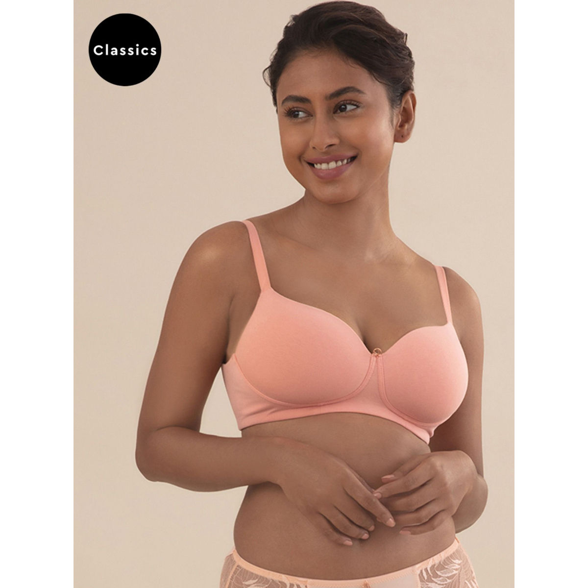 Cups of Joy Wire-free Shaping Bra-NYB094-Peach