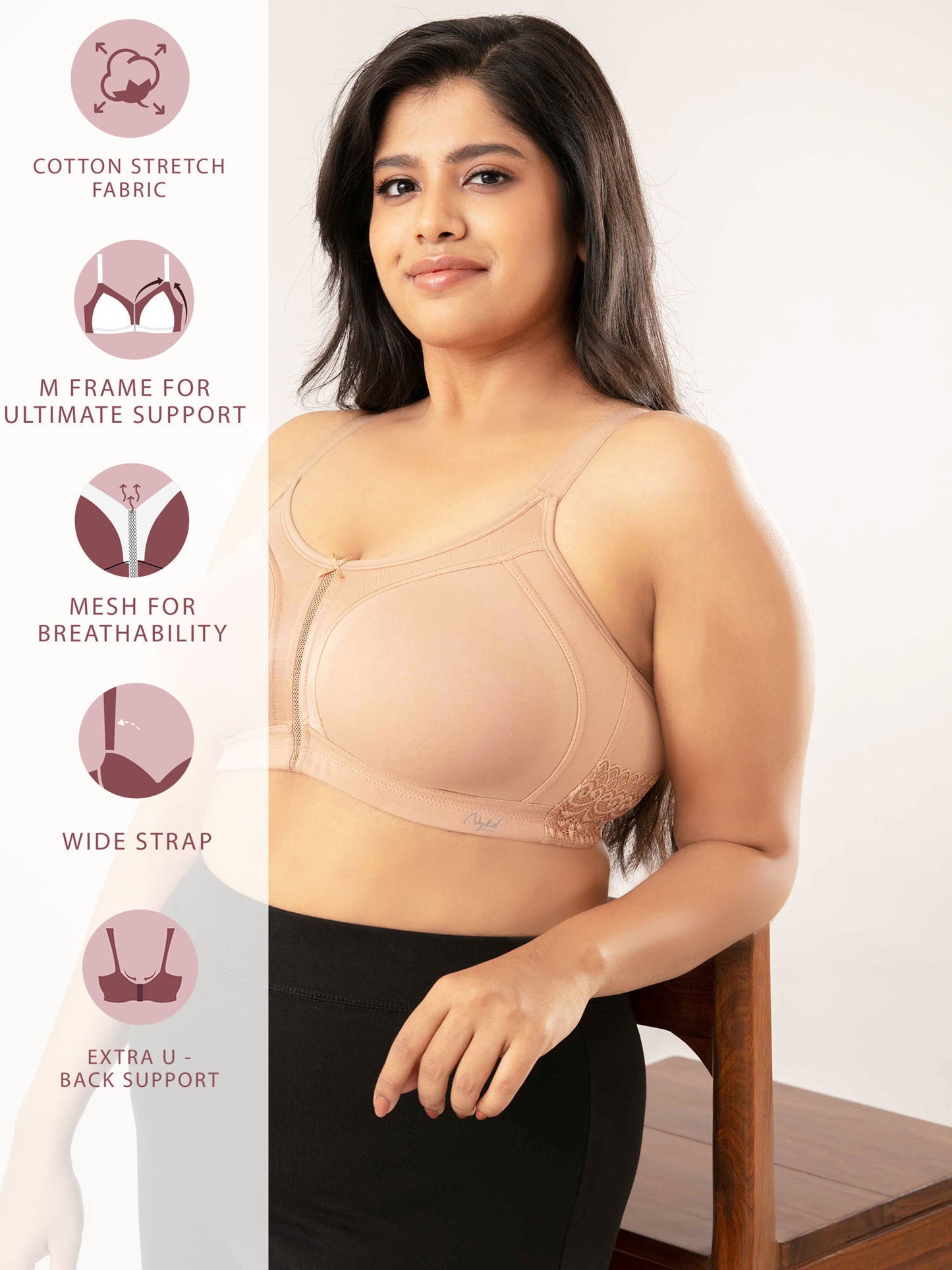 Support Me Pretty Bra-NYB101-Nude