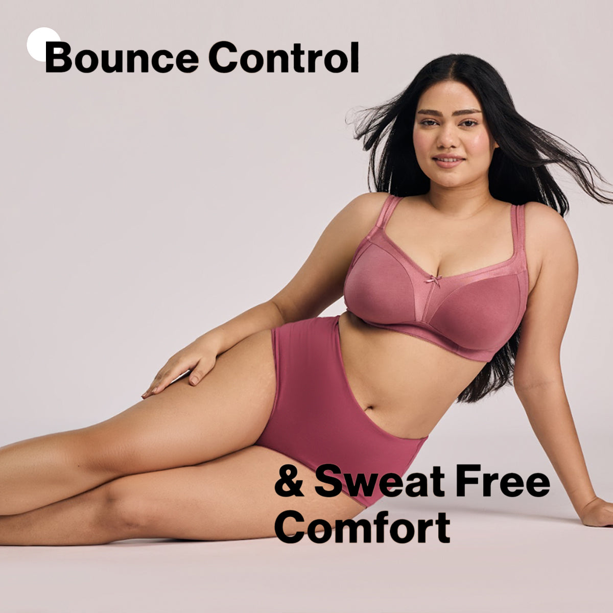 Nykd by Nykaa Ultimate M-Frame Bounce Control Cotton Non Padded Non Wired Bra-Satin Rose NYB101