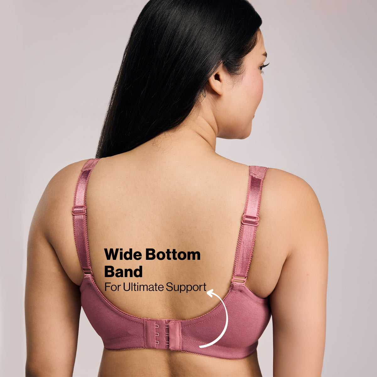 Nykd by Nykaa Ultimate M-Frame Bounce Control Cotton Non Padded Non Wired Bra-Satin Rose NYB101
