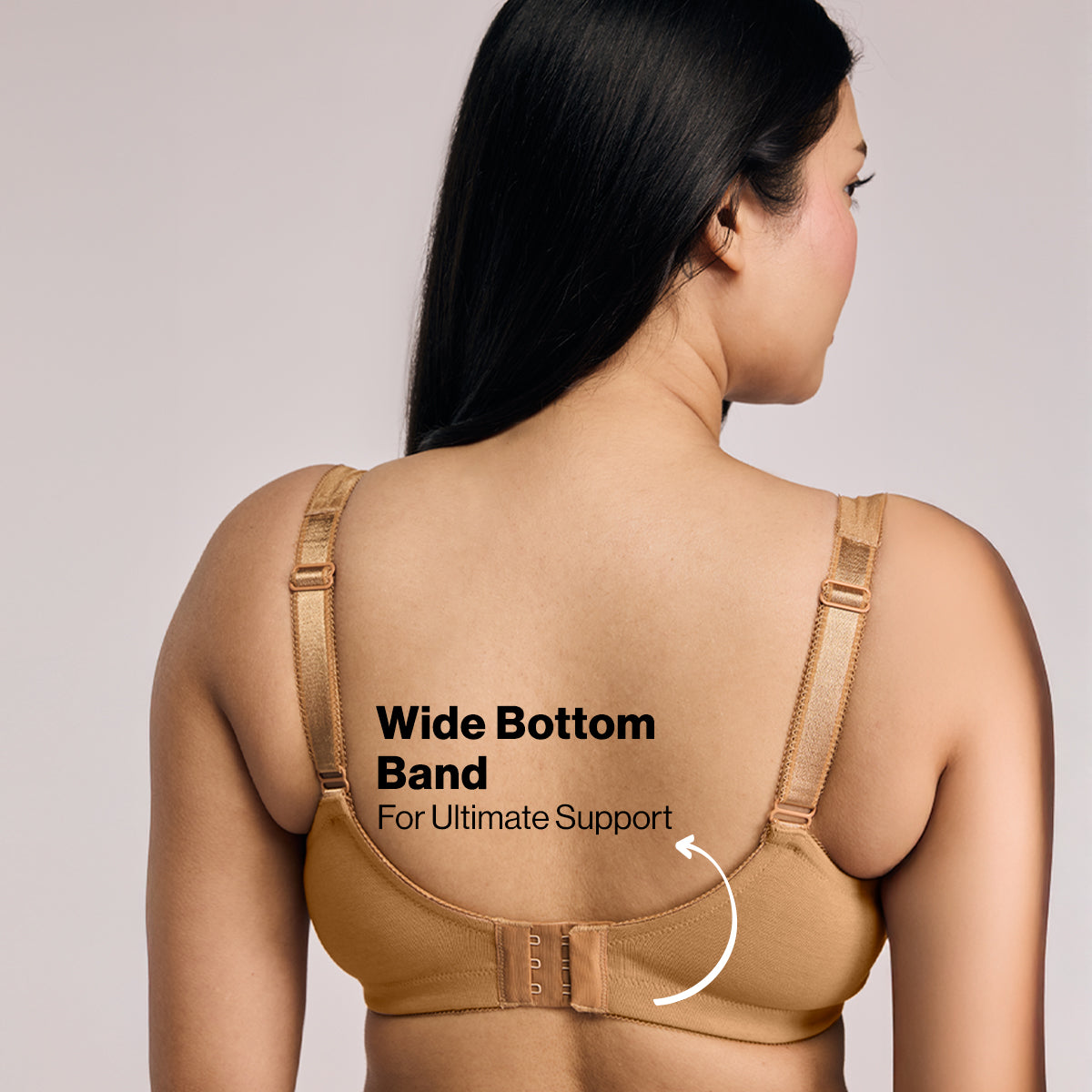 Nykd by Nykaa Ultimate M-Frame Bounce Control Cotton Non Padded Non Wired Bra-Satin Tan NYB101
