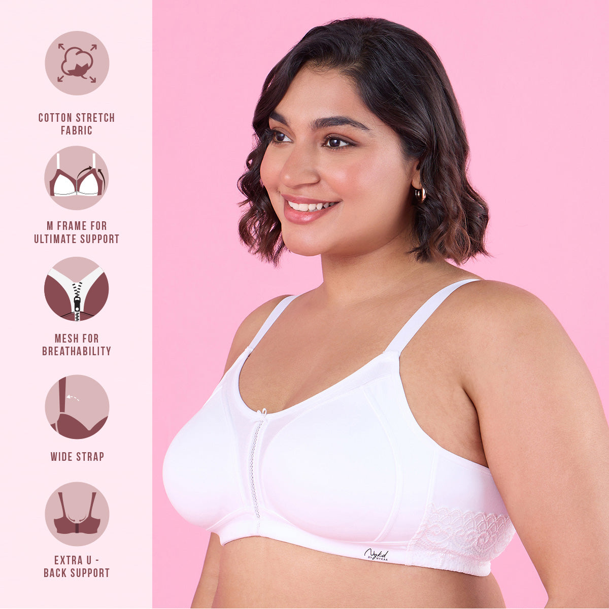 Support Me Pretty Bra-NYB101-White