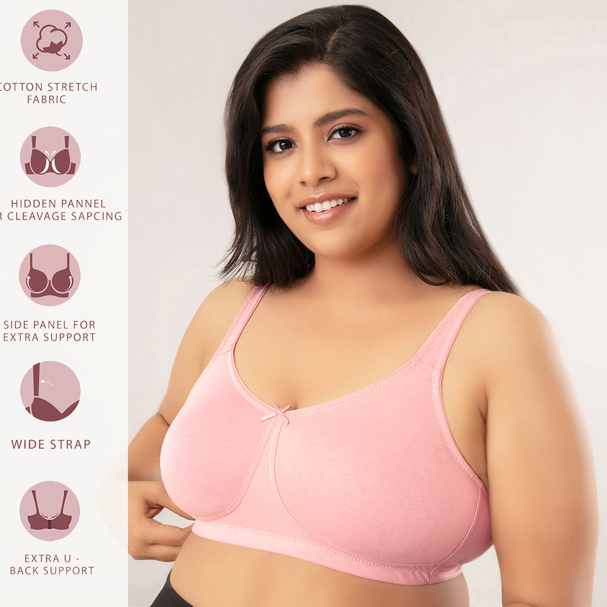 Flawless Me Breast Separator bra-NYB105-Coral