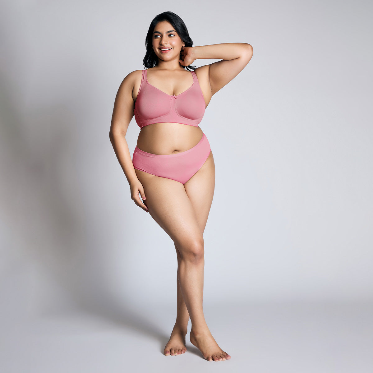 No Sweat Breast Separating Breathe Cotton Non Padded Non Wired Bra - NYB105 Blush