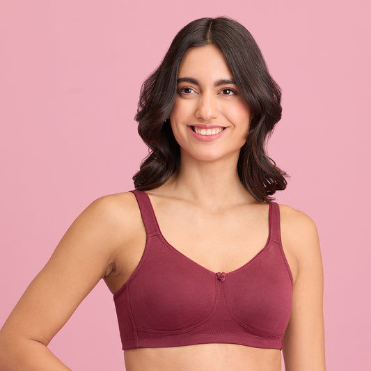 Buy Nykd by Nykaa Textured Lace Padded Wirefree Bra - Blue NYB076