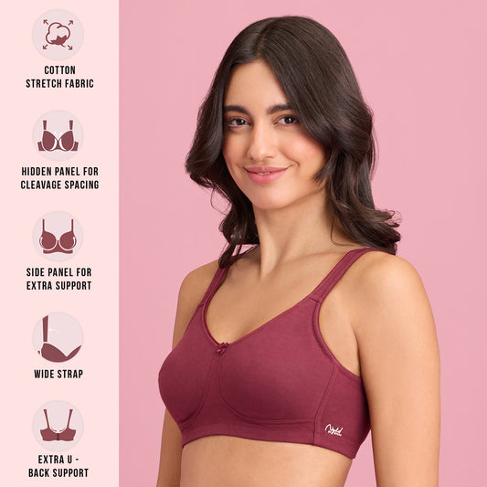 Nykd Full Coverage Cotton Non-Padded Wireless M-Frame Heavy Bust Everyday  Bra - Price History