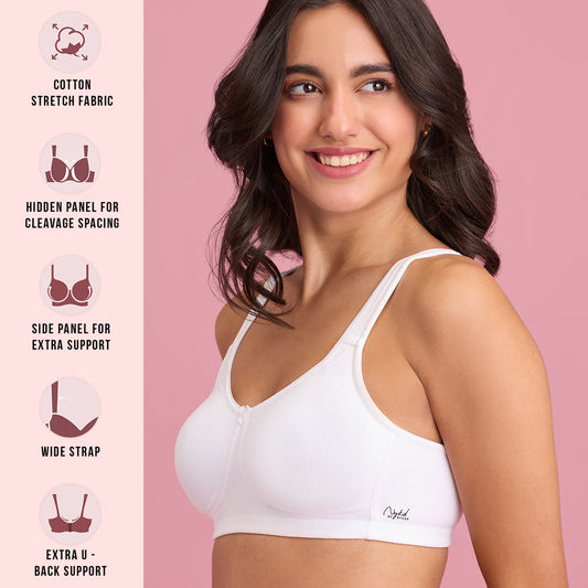 Nykd By Nykaa Flawless Me Breast Separator Bra-White-NYB105