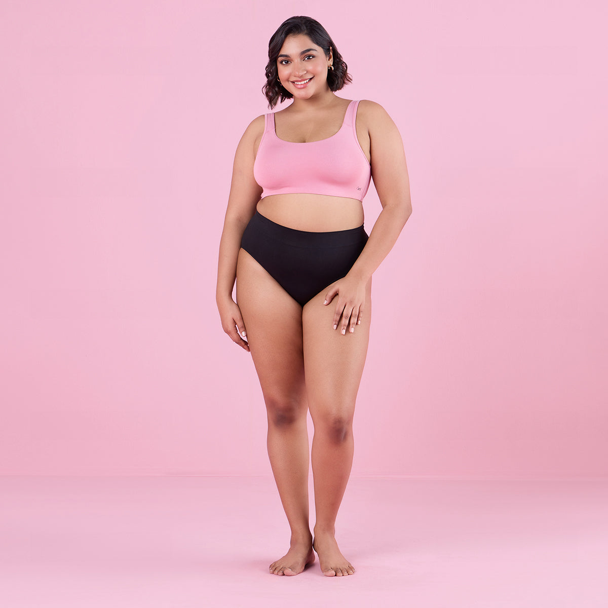 Nykd by Nykaa  Soft Cup Easy-Peasy Slip-On Bra With Full Coverage-NYB113-D Pink