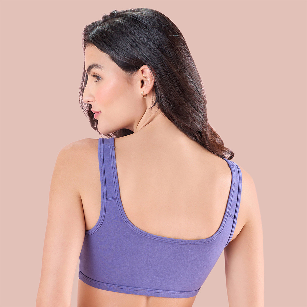 Nykd by Nykaa Soft Cup Easy-Peasy Slip-On Bra With Full Coverage-D Purple-NYB113