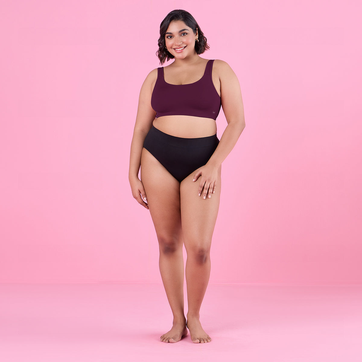 Nykd by Nykaa  Soft Cup Easy-Peasy Slip-On Bra With Full Coverage-NYB113-Plum