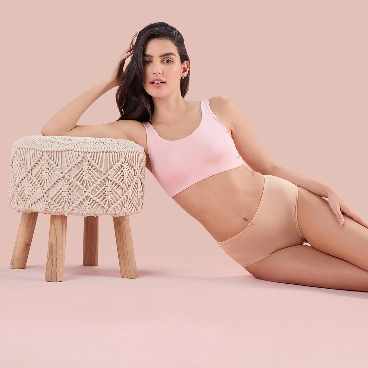 Nykd by Nykaa Soft Cup Easy-Peasy Slip-On Bra With Full Coverage-S.Pink-NYB113