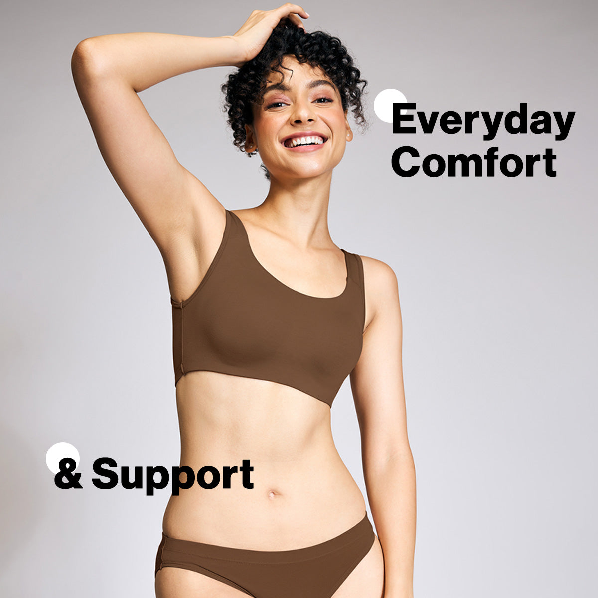 Nykd by Nykaa Soft Cup Easy  Peasy Slip-on Bra with Full Coverage NYB113 T Brown