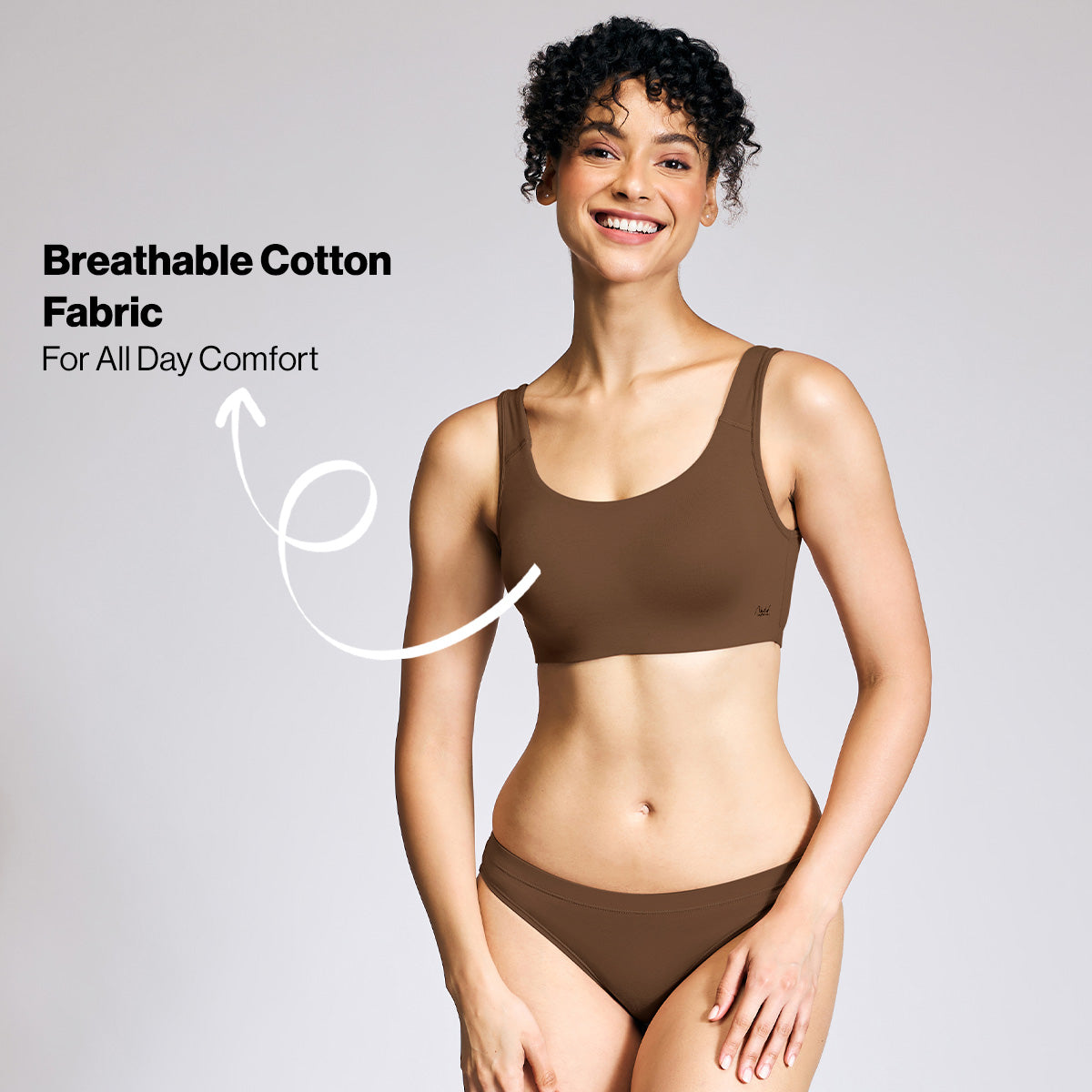 Nykd by Nykaa Soft Cup Easy  Peasy Slip-on Bra with Full Coverage NYB113 T Brown