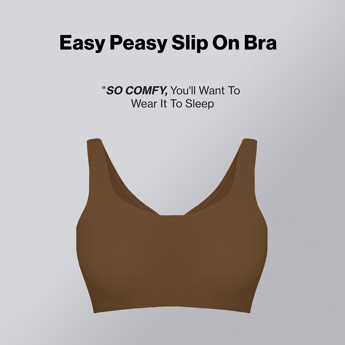 Nykd by Nykaa Soft Cup Easy  Peasy Slip-on Bra with Full Coverage NYB113 T Brown