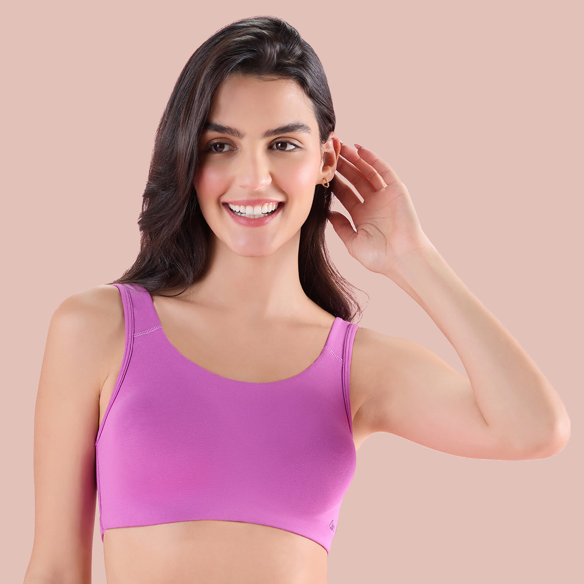 Nykd by Nykaa Soft Cup Easy-Peasy Slip-On Bra With Full Coverage - Violet - NYB113