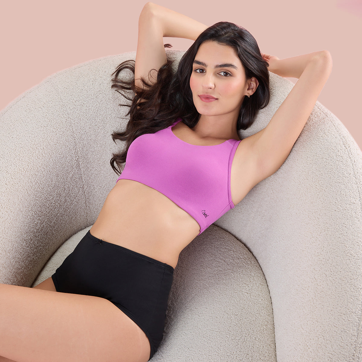 Nykd by Nykaa Soft Cup Easy-Peasy Slip-On Bra With Full Coverage - Violet - NYB113