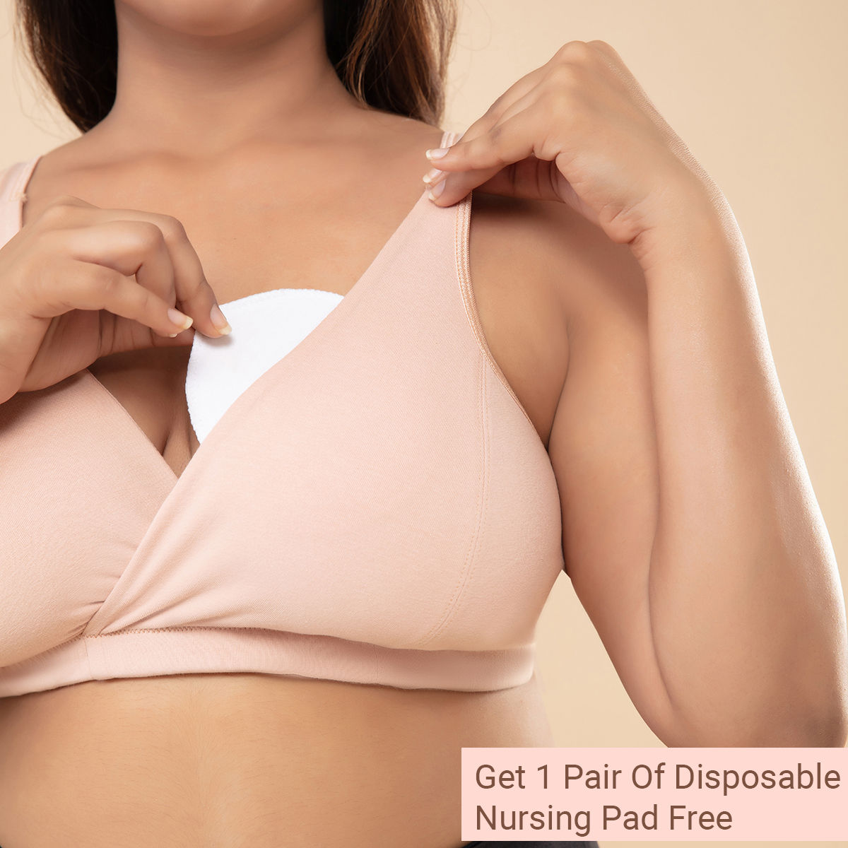 Mommy Slip-On Bra-NYB129-Nude