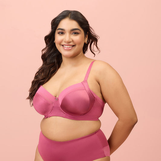 Nykd by Nykaa Super Support Infinity Mesh Non Padded Bra-NYB150-Rose