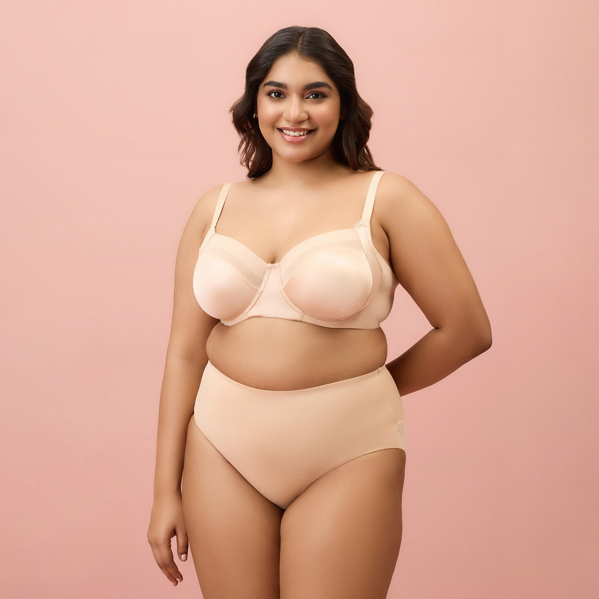 Nykd by Nykaa Super Support Infinity Mesh Non Padded Bra-NYB150-Skin