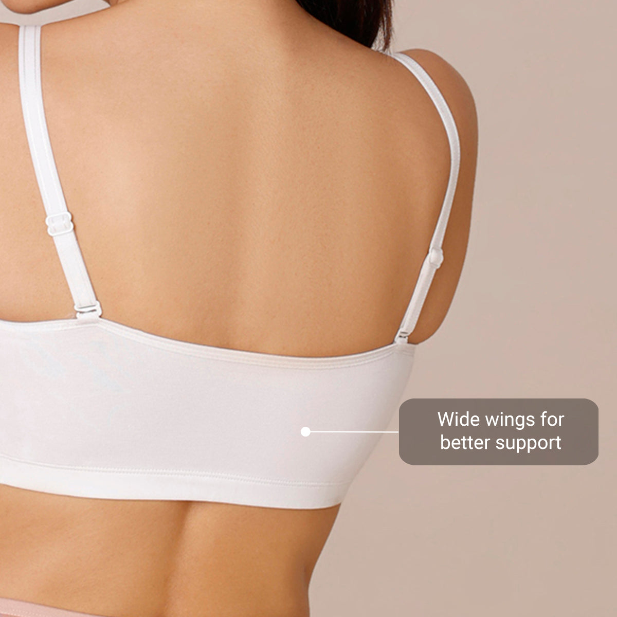 Easy Breezy Slip on Bra PO2 NYB165 Carrot and White