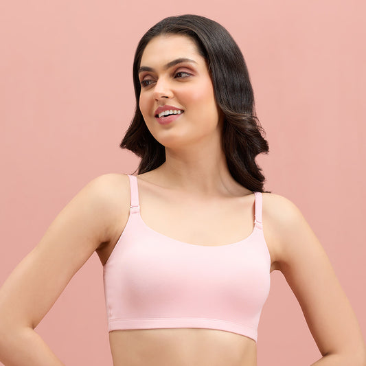 Nykd By Nykaa Easy Breezy Slip On Bra-NYB165-Pink