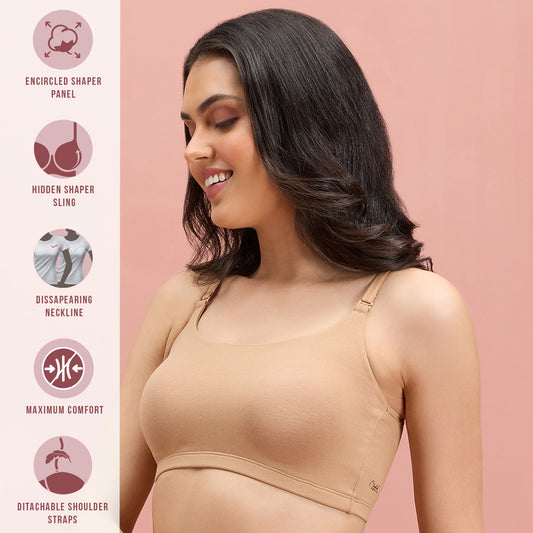 Buy Nykd by Nykaa Trendy Square Neck Slip-On Bra With Full coverage,  Wirefree, No Visible Stitch Lines, Elastic Free Online at Best Prices in  India - JioMart.