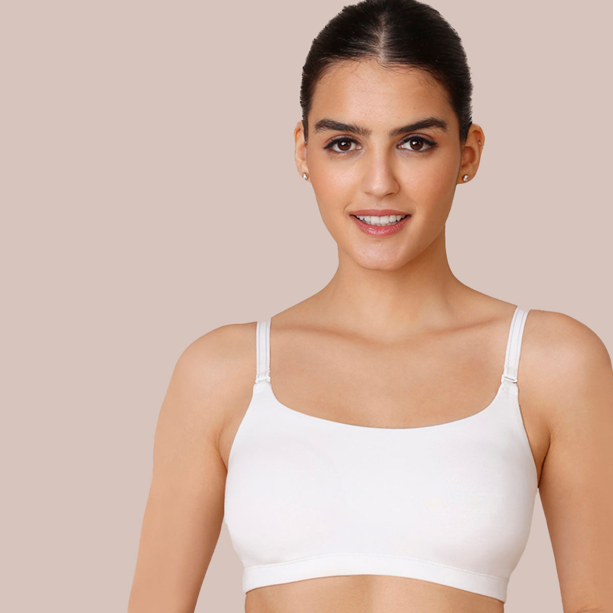 Nykd by Nykaa Easy Breezy Slip on Bra PO2 NYB165 White and Sand