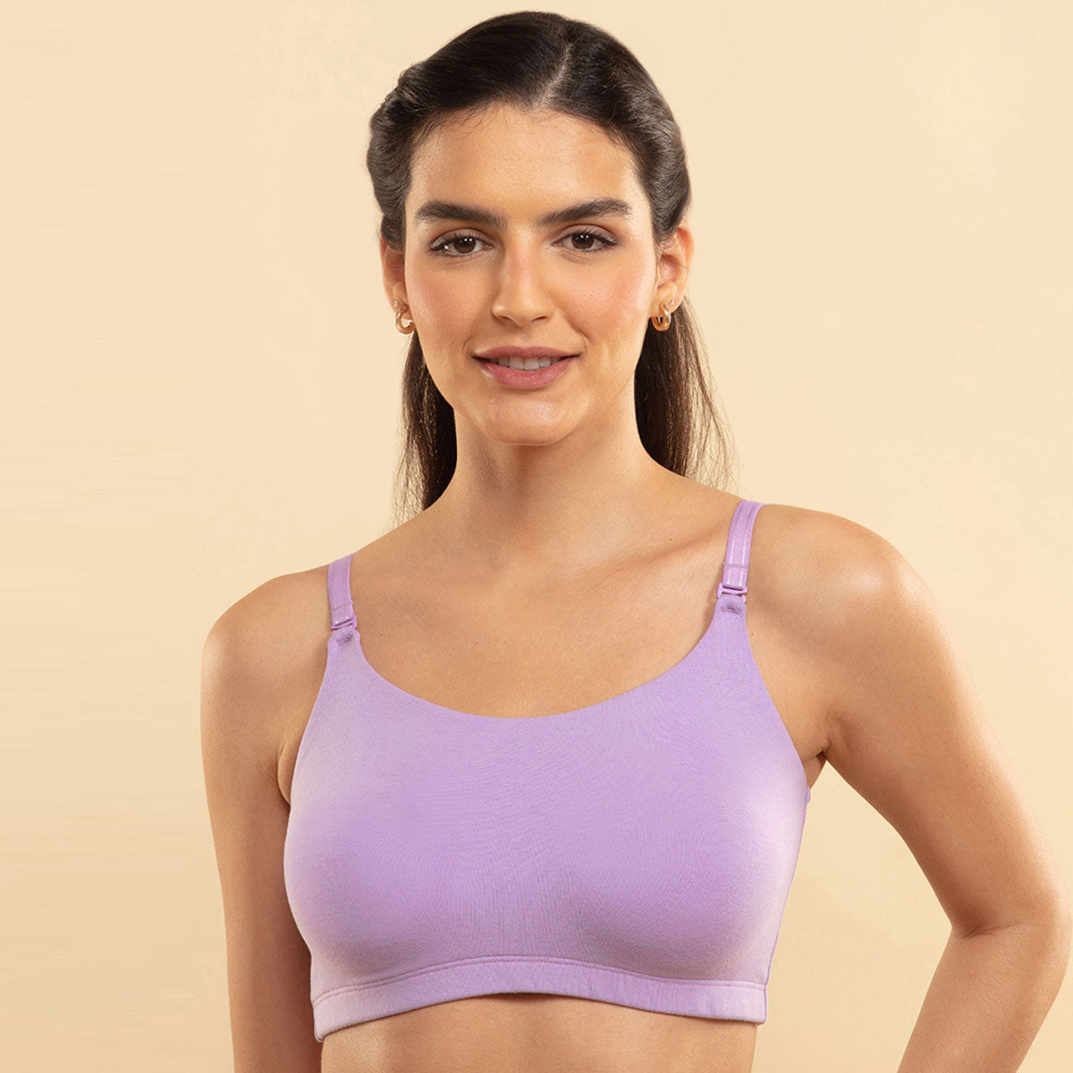 Nykd by Nykaa Easy Breezy Slip on Bra PO2 NYB165 Pink and Lavender