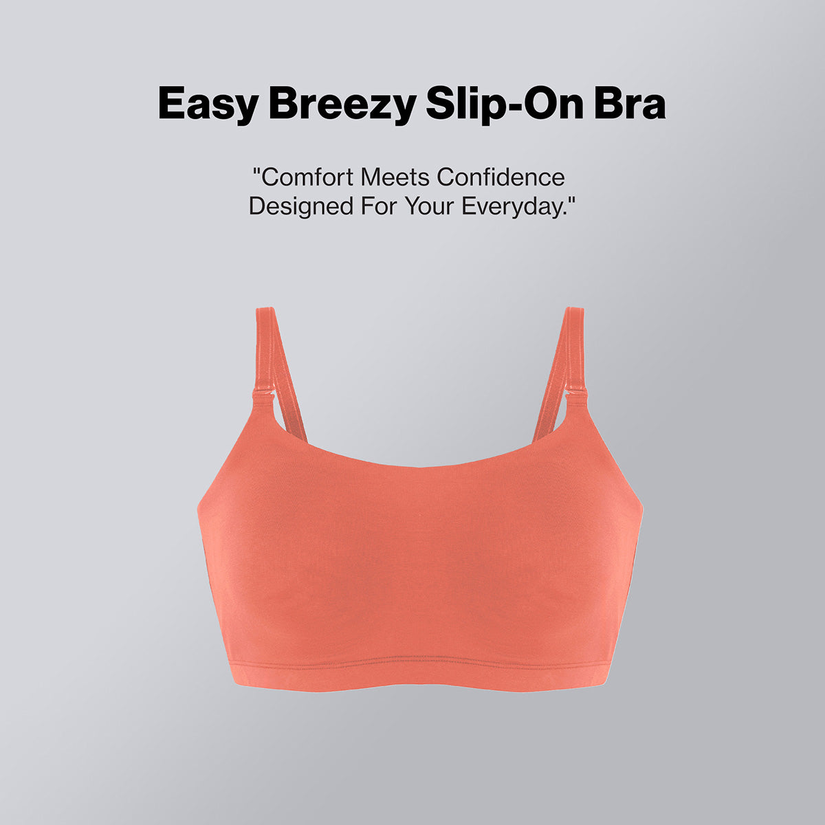 Nykd By Nykaa Easy Breezy Slip on Bra - Bruchetta NYB165-Carrot
