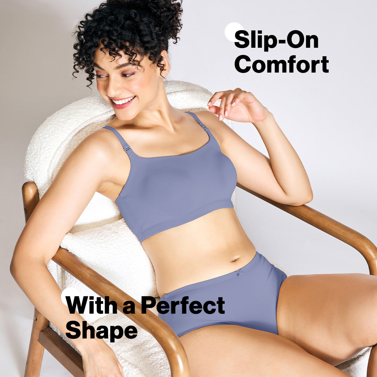 Nykd by Nykaa  Easy Breezy  Slip-on Bra with Full Coverage NYB165 C Blue