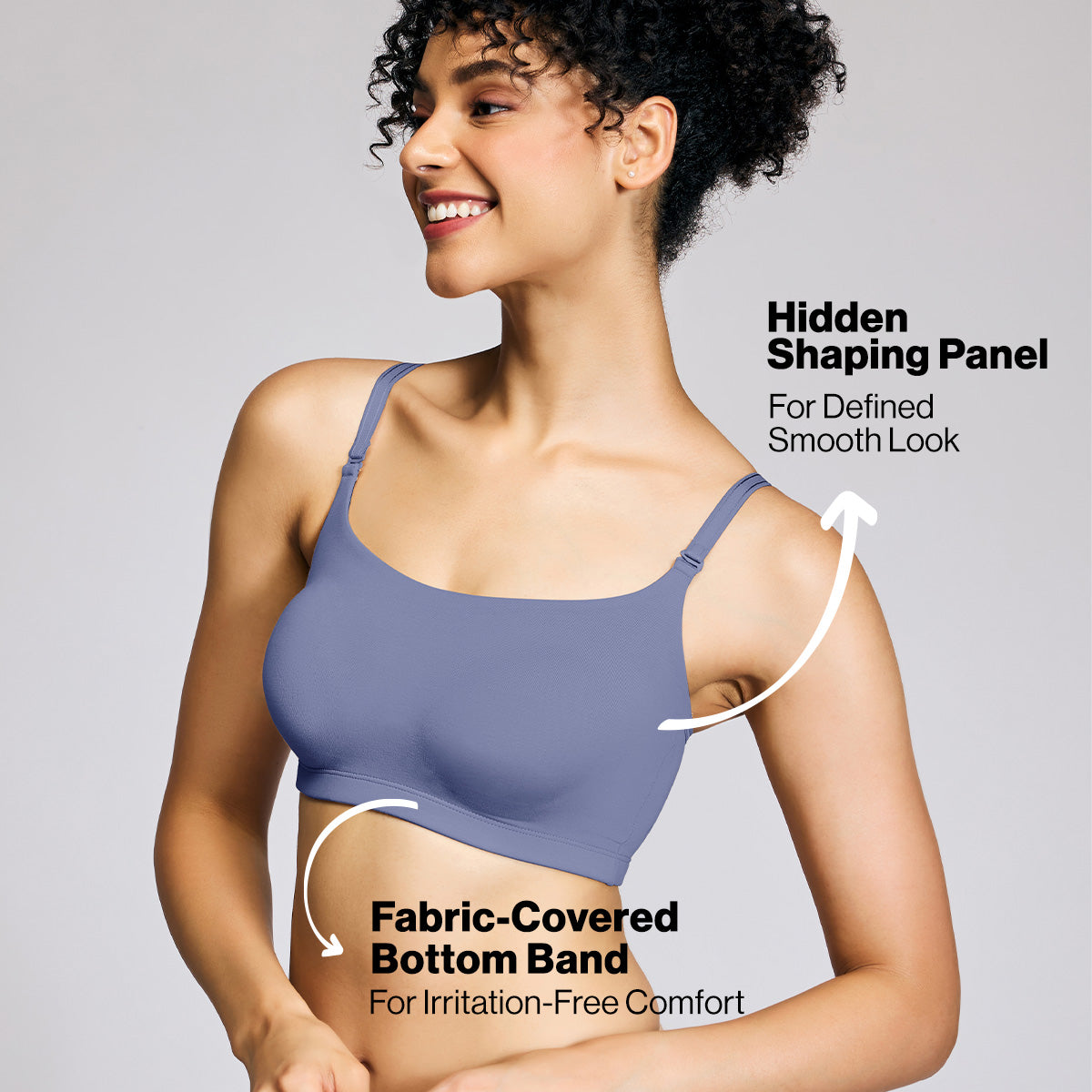 Nykd by Nykaa  Easy Breezy  Slip-on Bra with Full Coverage NYB165 C Blue