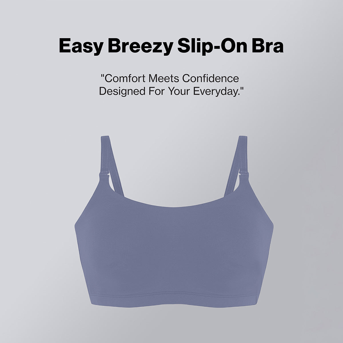 Nykd by Nykaa  Easy Breezy  Slip-on Bra with Full Coverage NYB165 C Blue
