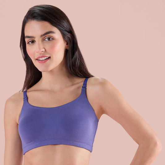 Nykd by Nykaa Easy Breezy Slip On Bra-NYB165-D Purple