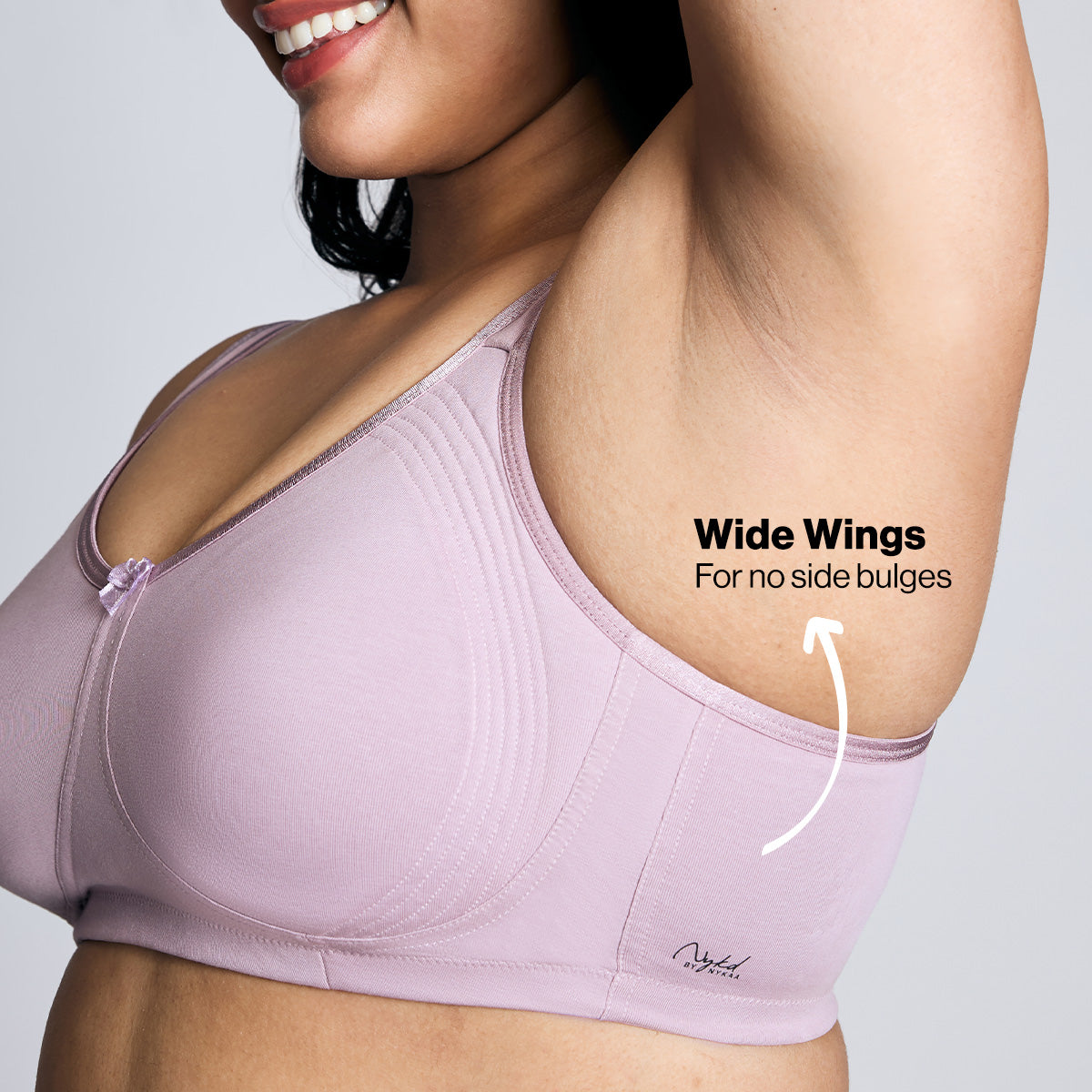 Nykd By Nykaa Encircled with love Cotton Shape & Support Non Padded Non Wired NYB169 Elderberry