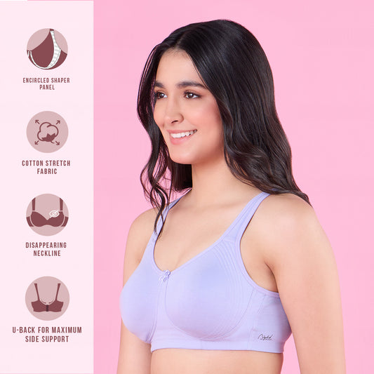 Buy Nykd by Nykaa Floral Mesh Underwired Non-padded Lace Bra - Nyb221 Peach  Online