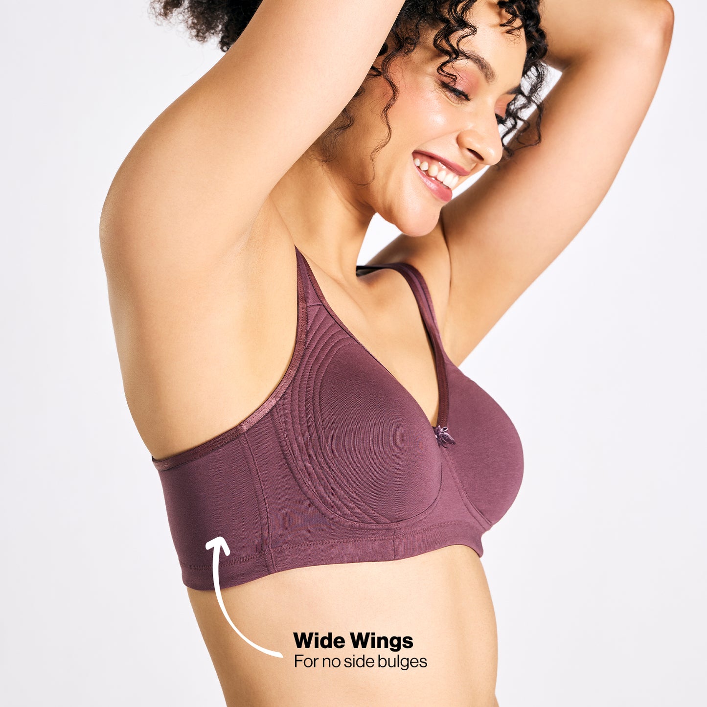 Nykd By Nykaa Encircled with love Cotton Shape & Support Non Padded Non Wired NYB169 H.Berry