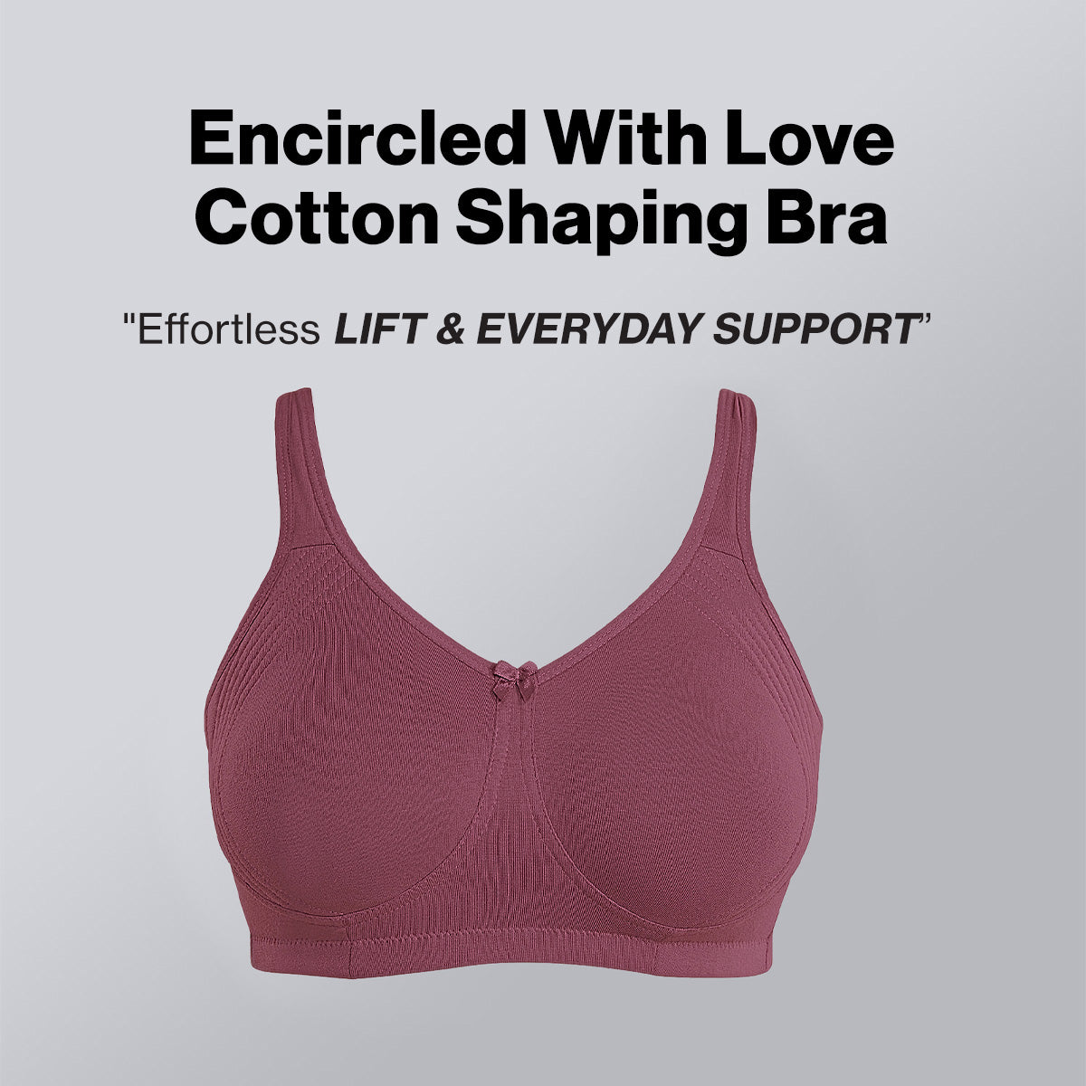 Nykd By Nykaa Encircled with love Cotton Shape & Support Non Padded Non Wired NYB169 H.Berry