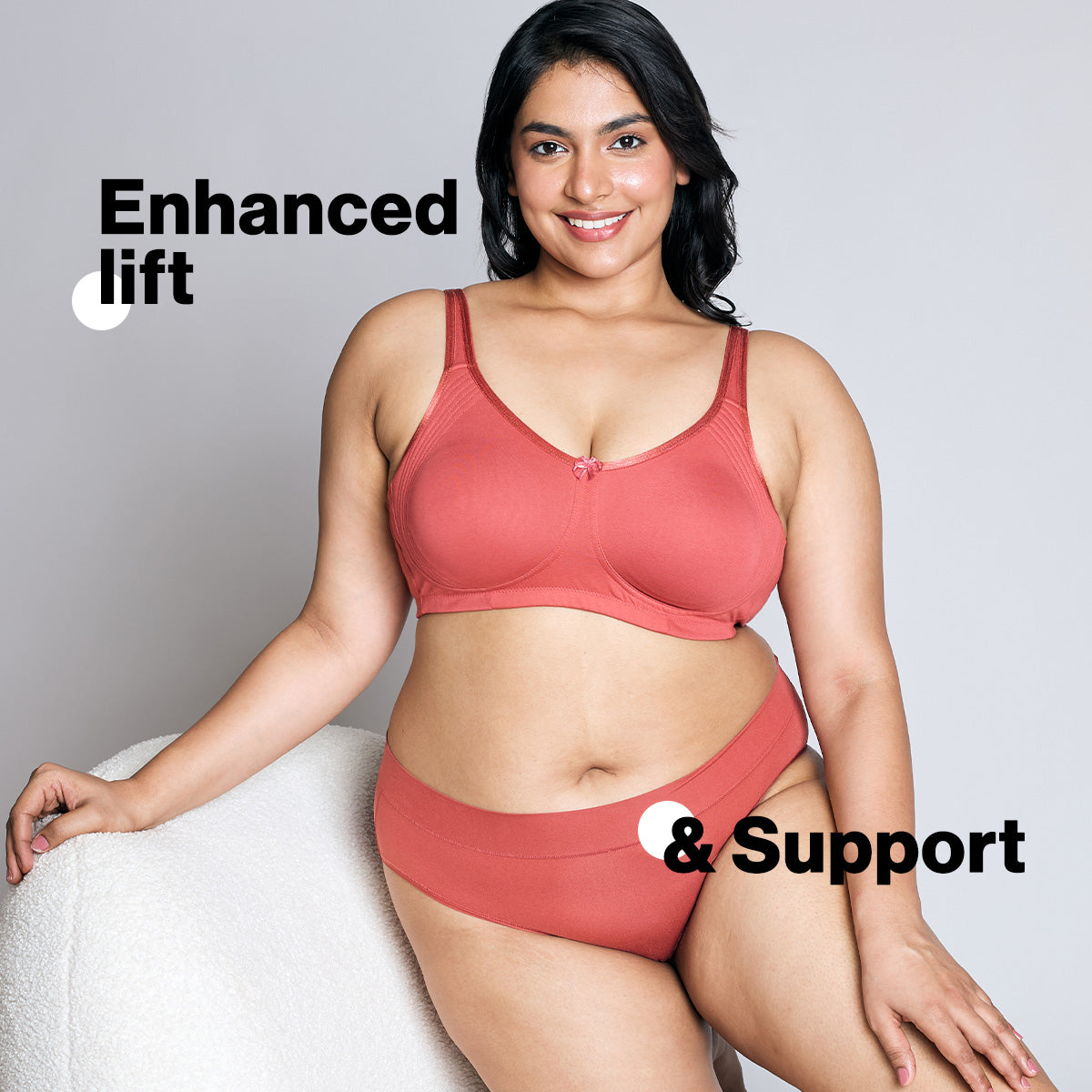 Nykd By Nykaa Encircled with love Cotton Shape & Support Non Padded Non Wired NYB169 Orange