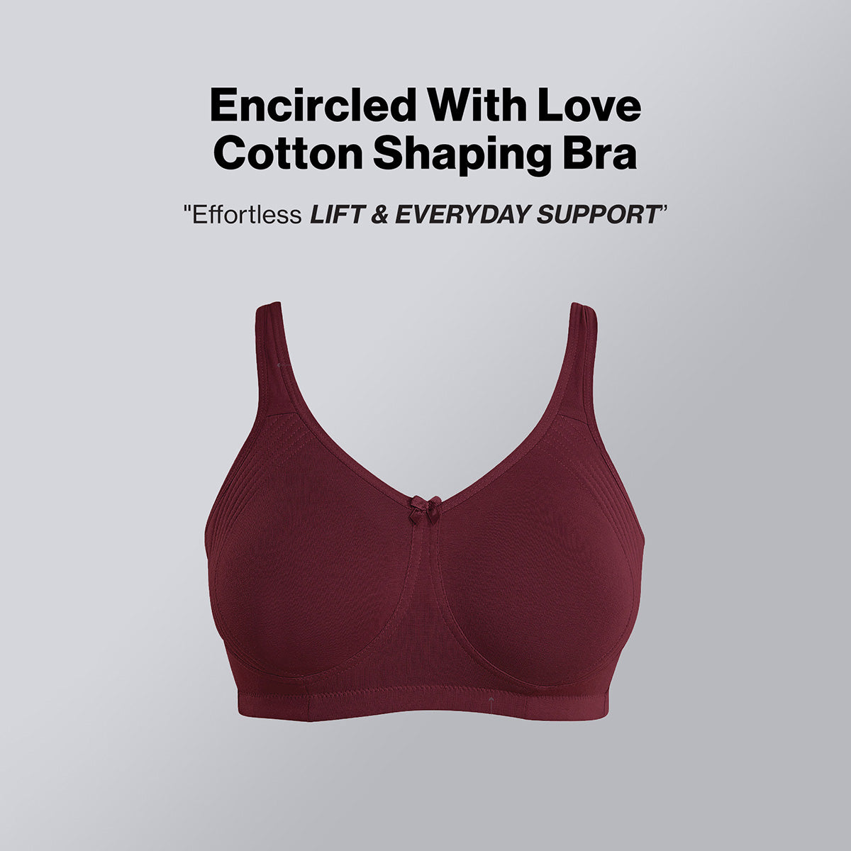 Nykd By Nykaa Encircled with love Cotton Shape & Support Non Padded Non Wired NYB169 Windsor Wine