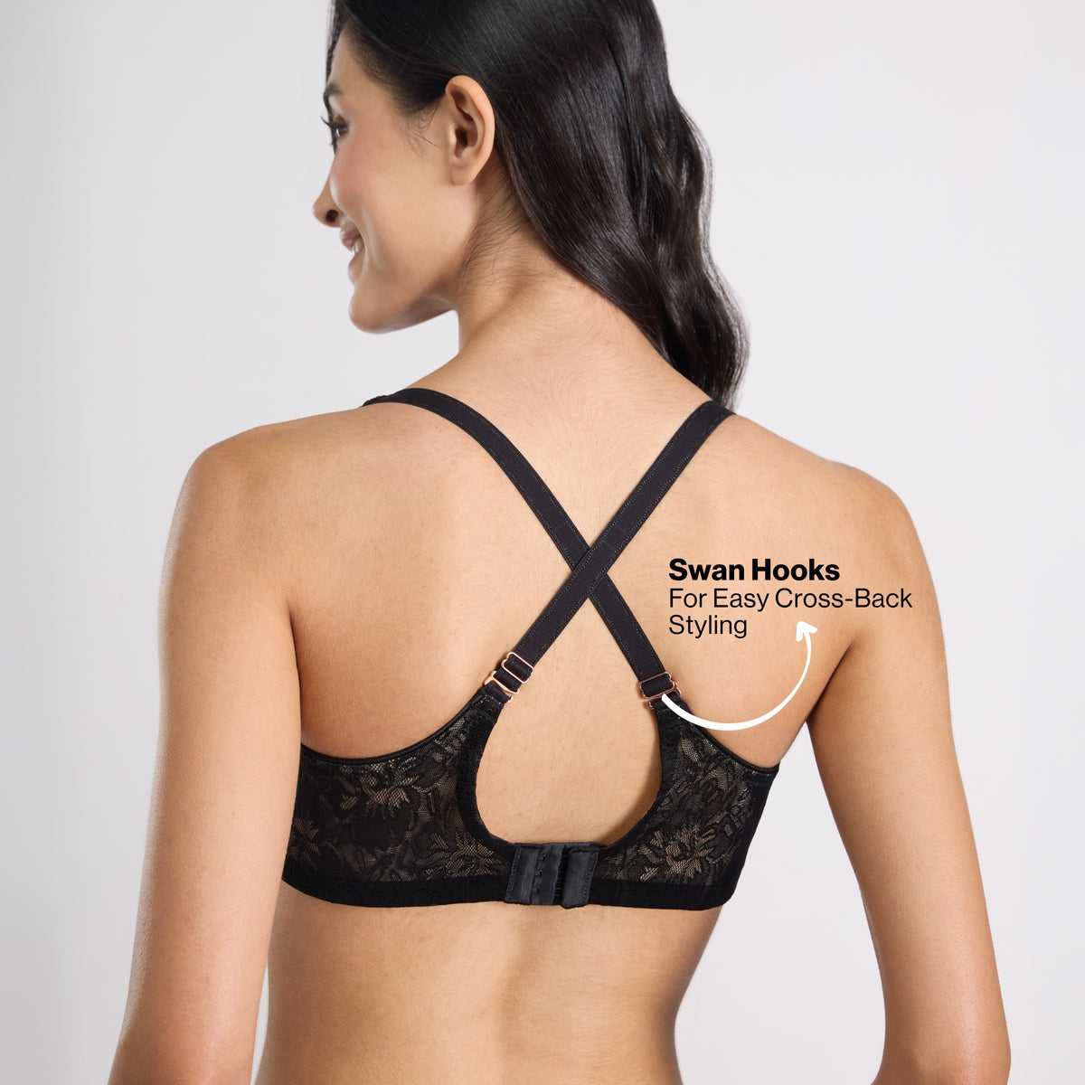 Nykd by Nykaa Shape &  Sculpt Lace Wirefree Padded Shaping Bra-NYB187  Black