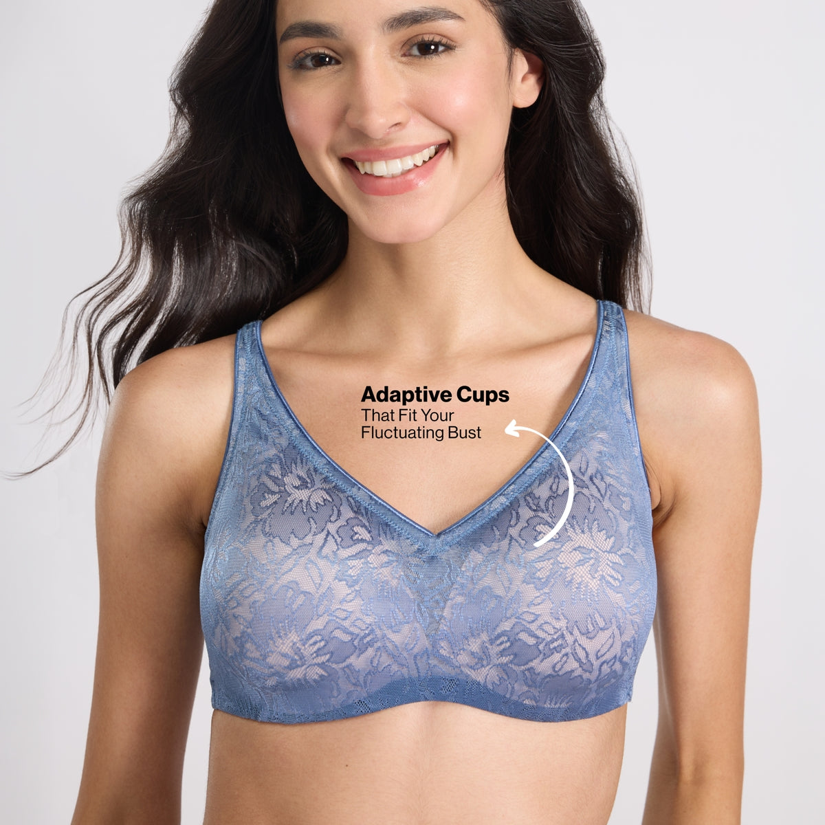 Nykd by Nykaa Shape &  Sculpt Lace Wirefree Padded Shaping Bra-NYB187 B Blue