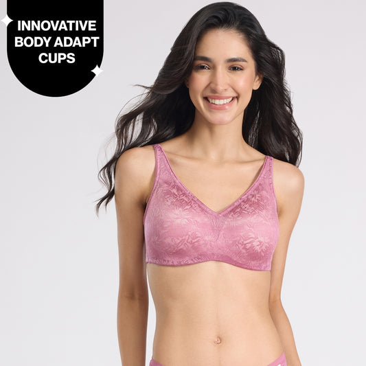 Nykd by Nykaa Shape &  Sculpt Lace Wirefree Padded Shaping Bra-NYB187 Nectar