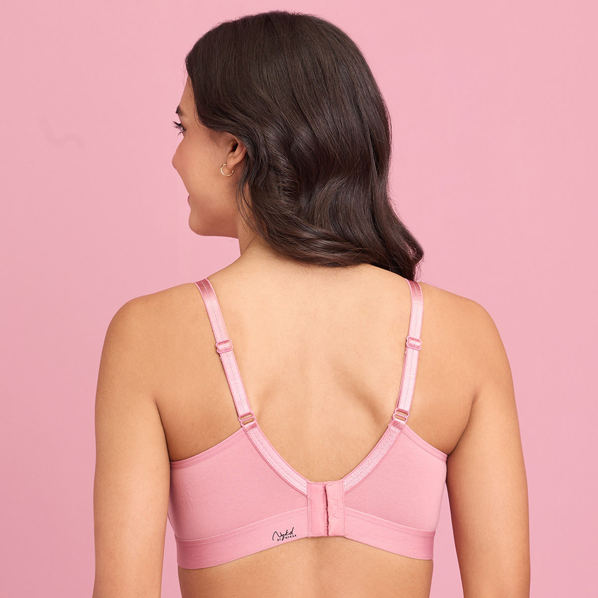 X-Frame Cotton Support Bra-NYB191-Blush