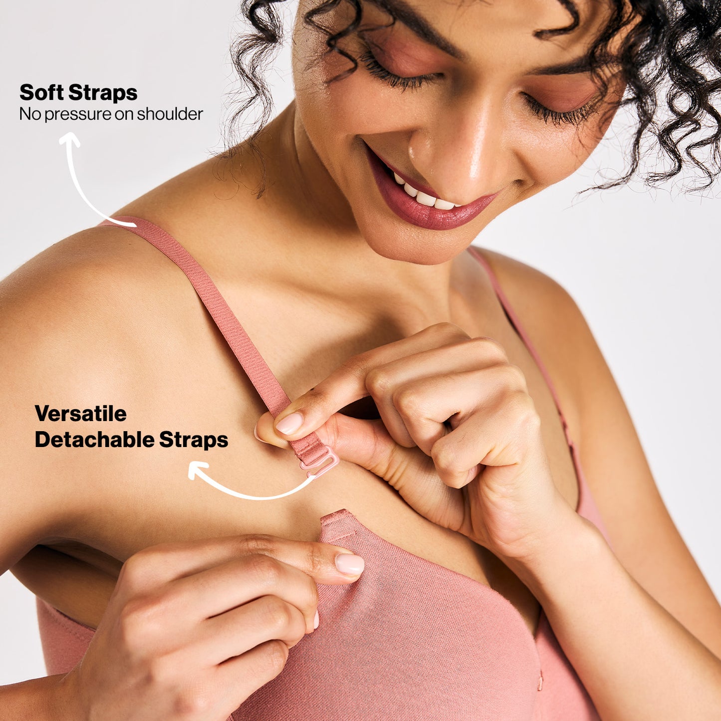 Nykd By Nykaa Breathe Cotton All Day Comfort Padded Non Wired T-Shirt Bra NYB198 D. Rose