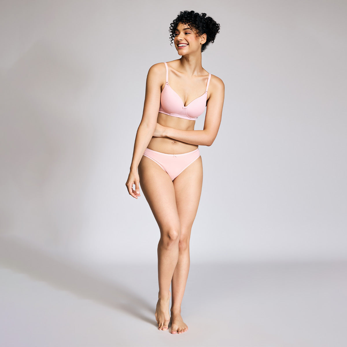 Nykd By Nykaa Breathe Cotton All Day Comfort Padded Non Wired T-Shirt Bra Nyb198 Pink