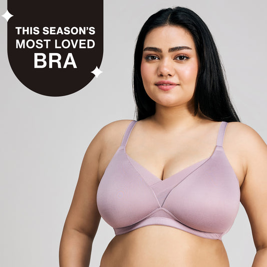 Nykd By Nykaa Infinity Edge Perfect Shaping Padded Non Wired T-Shirt Bra NYB202 Elderberry