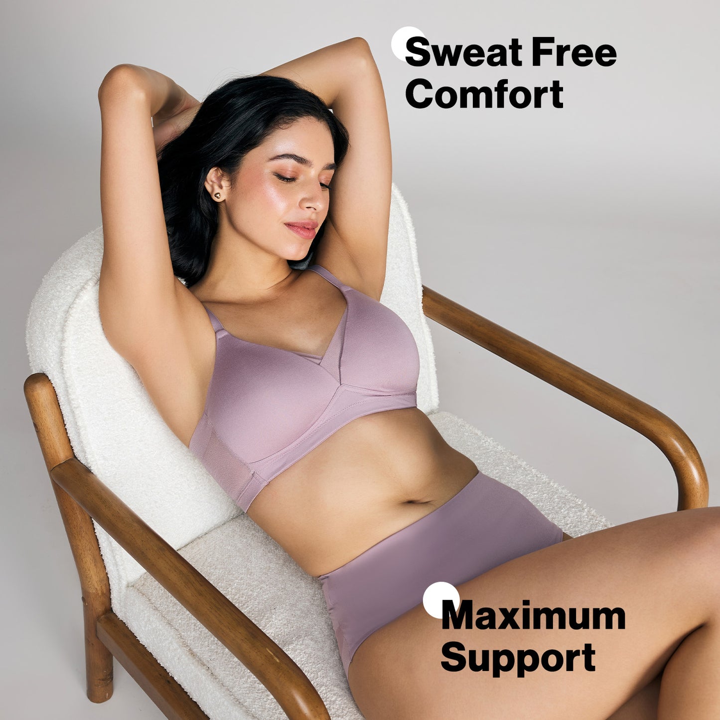 Nykd By Nykaa Infinity Edge Perfect Shaping Padded Non Wired T-Shirt Bra NYB202 Elderberry